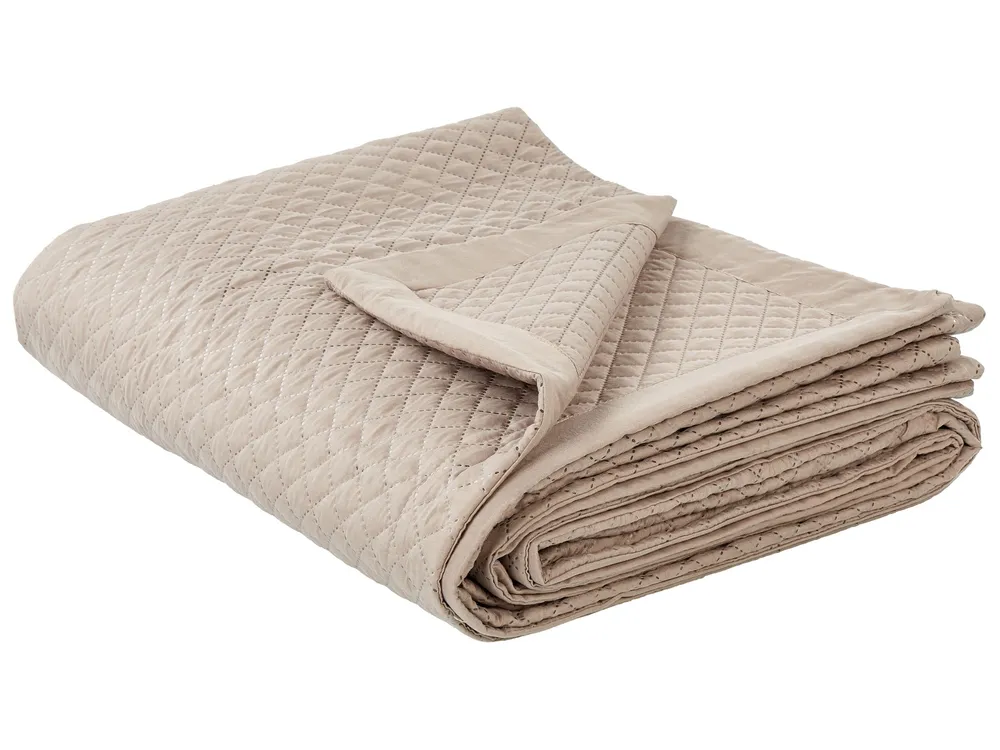 Colcha NAPE 200 x 220 cm Taupe para Sala de Estar