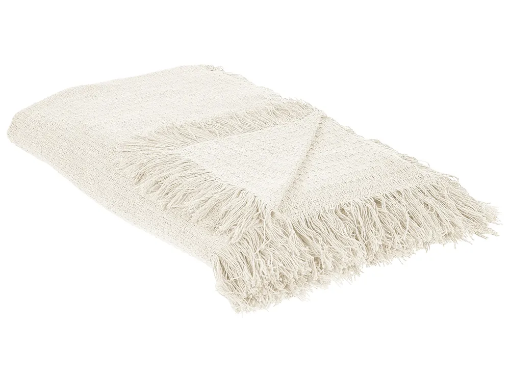 Colcha YERBENT Algodão 220 x 240 cm Branco creme compatible Cama de Solteiro