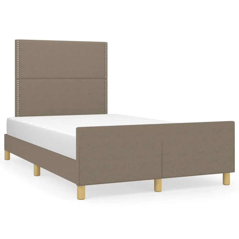 Jogo Completo Estrutura de cama sem colchão 120x190cm tecido cinzento