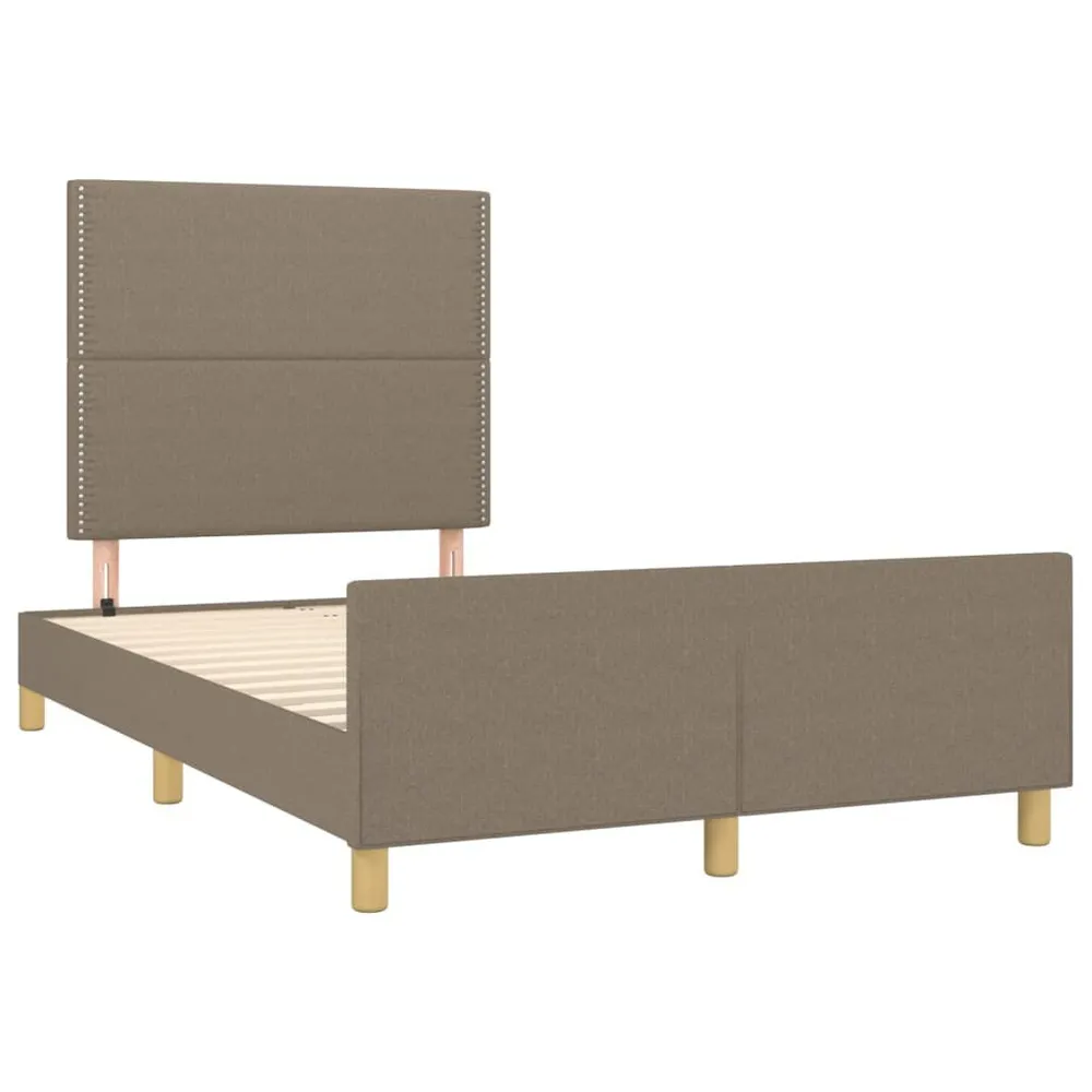 Jogo Completo Estrutura de cama sem colchão 120x190cm tecido cinzento