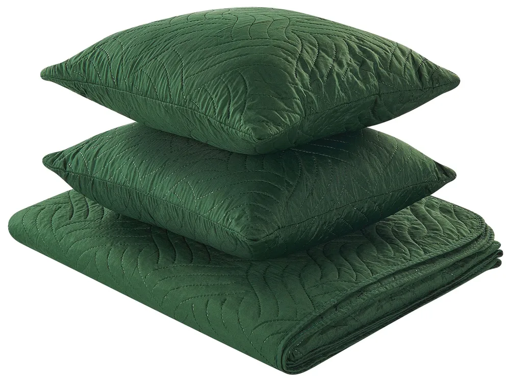 Térmico Regulador Colcha com almofadas BABAK 140 x 210 cm Verde