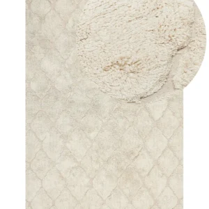 Algodão puro Area Rug 140 x 200 cm Beige SILCHAR