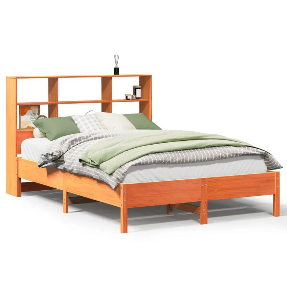Cama com estante sem colchão 135x190 cm pinho maciço com Bomba Elétrica Inclusa