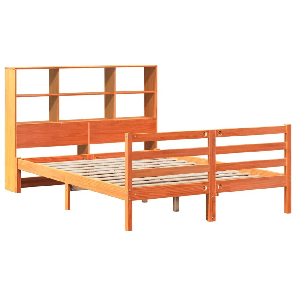 Cama com estante sem colchão 135x190 cm madeira maciç para Visitas Inesperadas