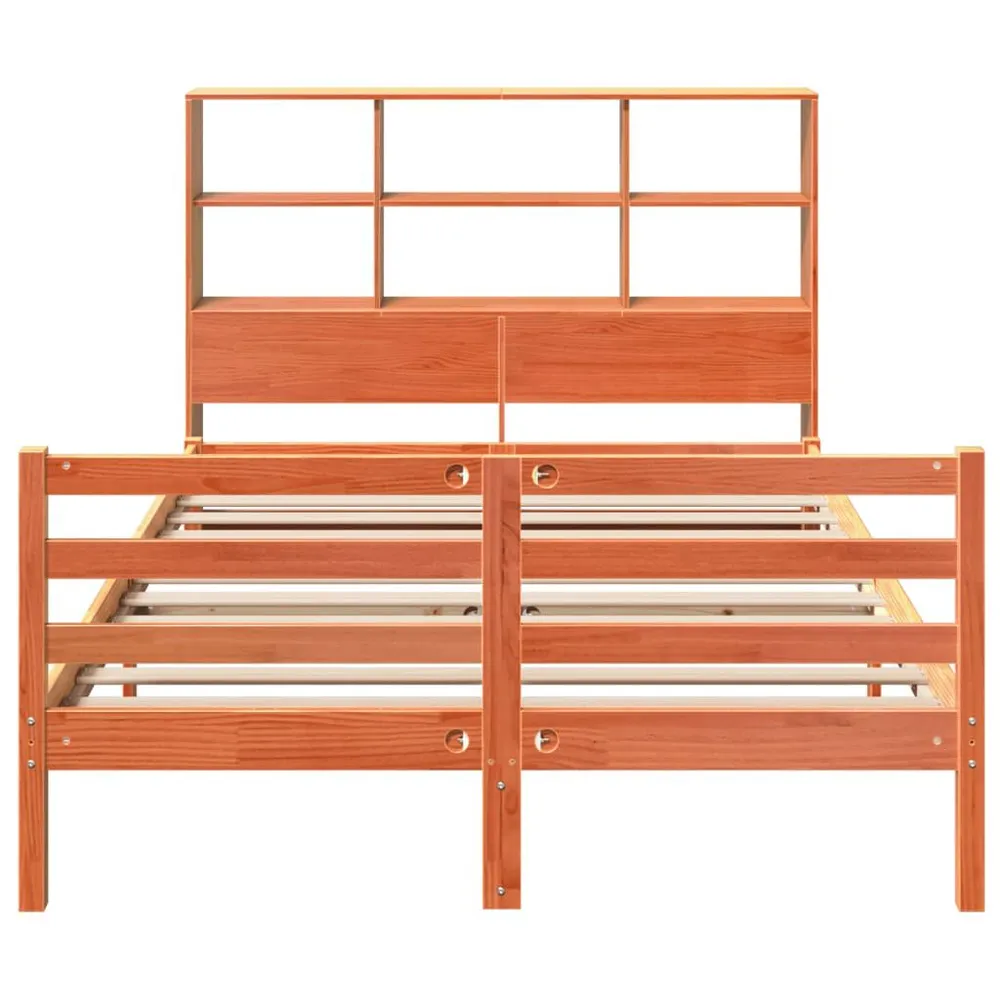 Cama com estante sem colchão 135x190 cm madeira maciç para Visitas Inesperadas