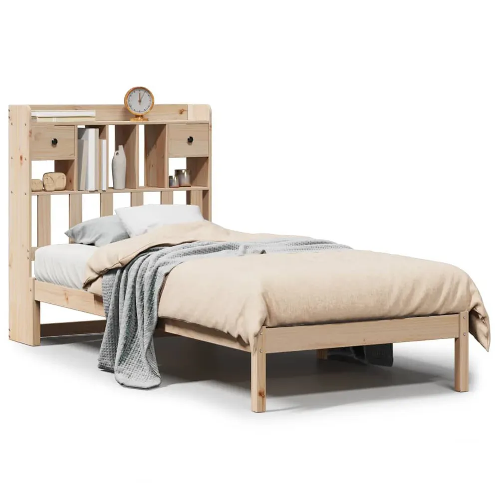 Cama com estante sem colchão 90x200 cm pinho maciço para Visitas Inesperadas