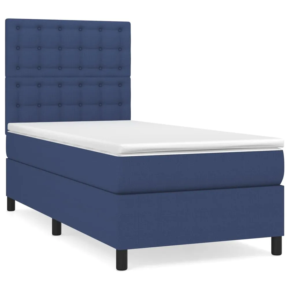 Cama com molasemcolchão 90x190 cm tecido azul Tamanho Queen Size