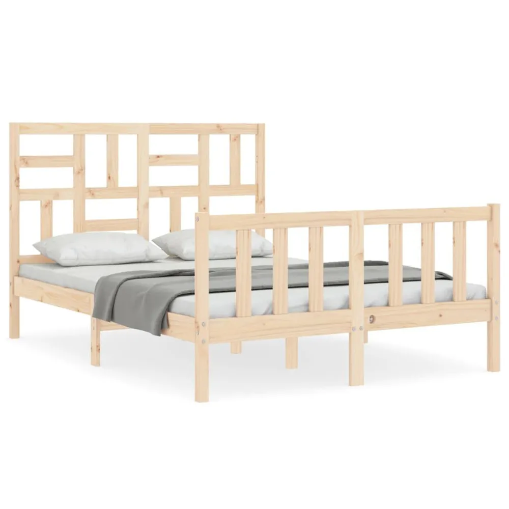 Cama sem colchão 140x200 cm madeira de pinho maciç | Inflação Rápida |