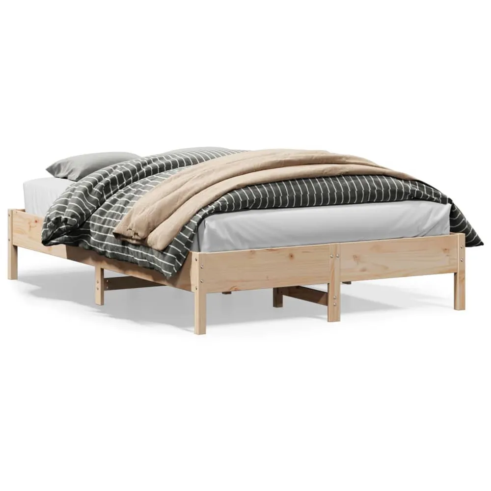 Cama sem colchão 160x200 cm madeira de pinho maciç para Adultos até 120kg