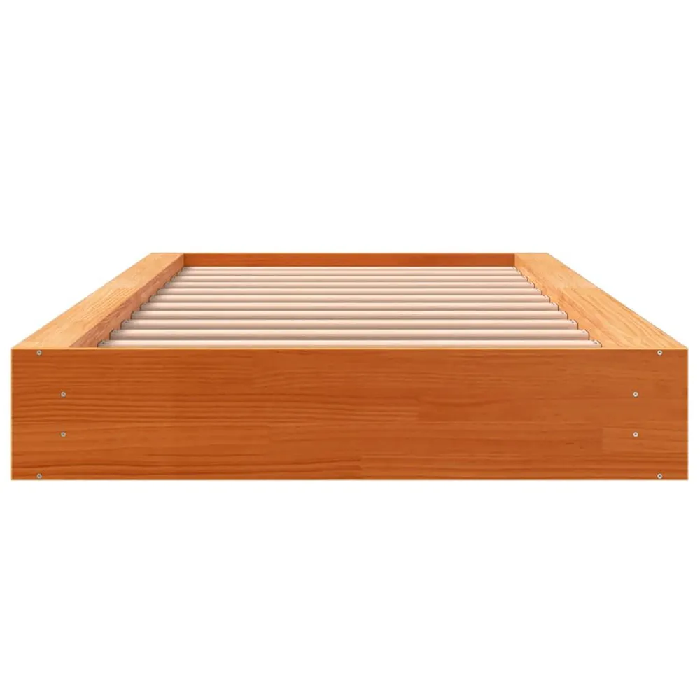 Cama sem colchão 75x190 cm madeira de pinho maciç castanho-mel para Camping e Trilhas