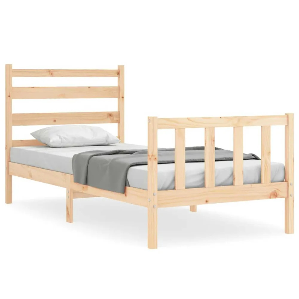 Cama sem colchão 90x190 cm madeira de pinho maciç para Camping e Trilhas
