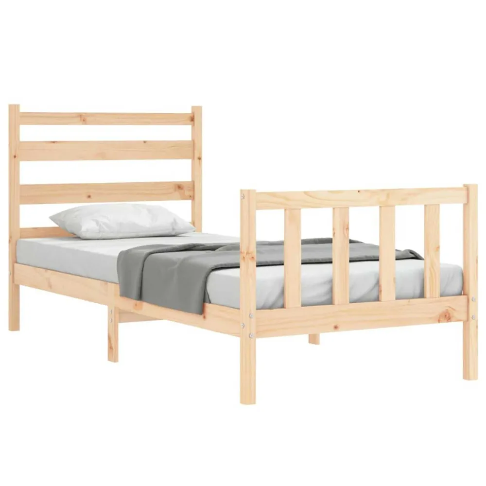 Cama sem colchão 90x190 cm madeira de pinho maciç para Camping e Trilhas
