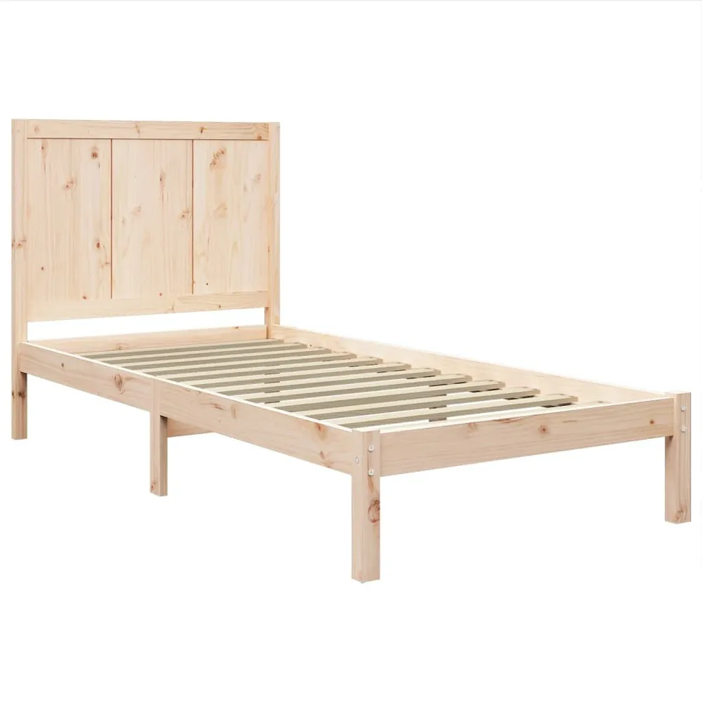 Cama sem colchão 90x200 cm madeira de pinho maciç | Inflação Rápida |