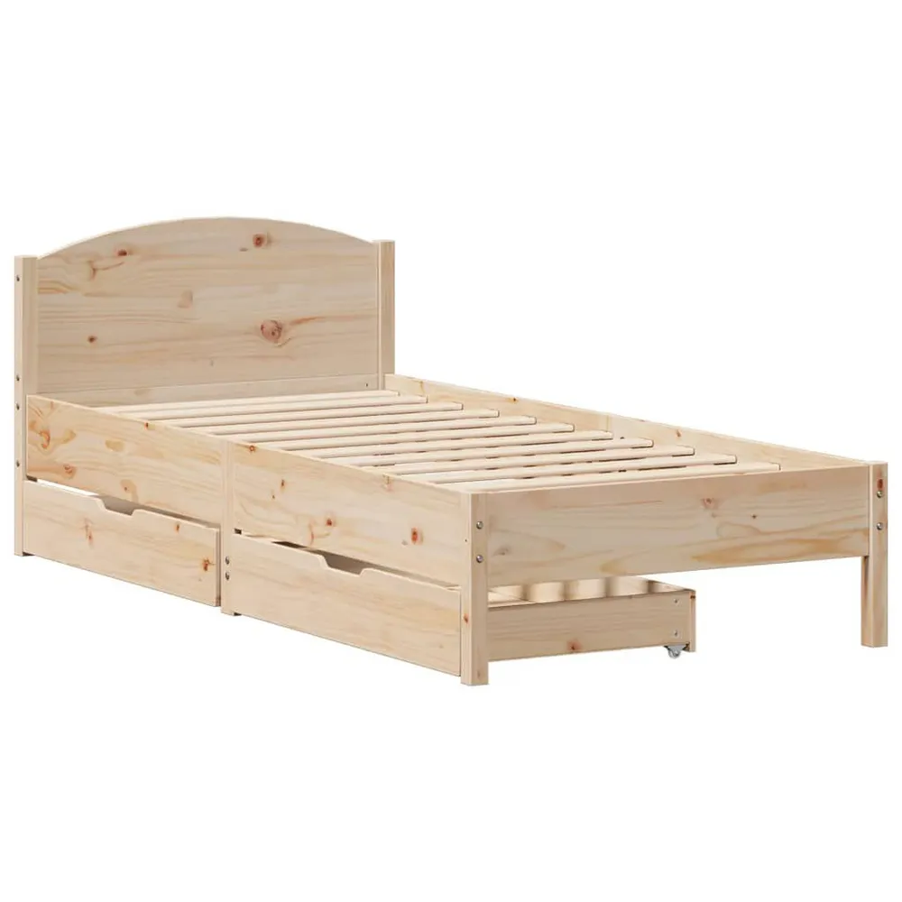 Certificado Anti-Alérgico Cama sem colchão 100x200 cm madeira de pinho maciç