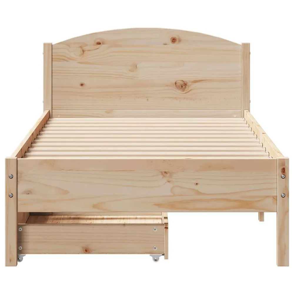 Certificado Anti-Alérgico Cama sem colchão 100x200 cm madeira de pinho maciç