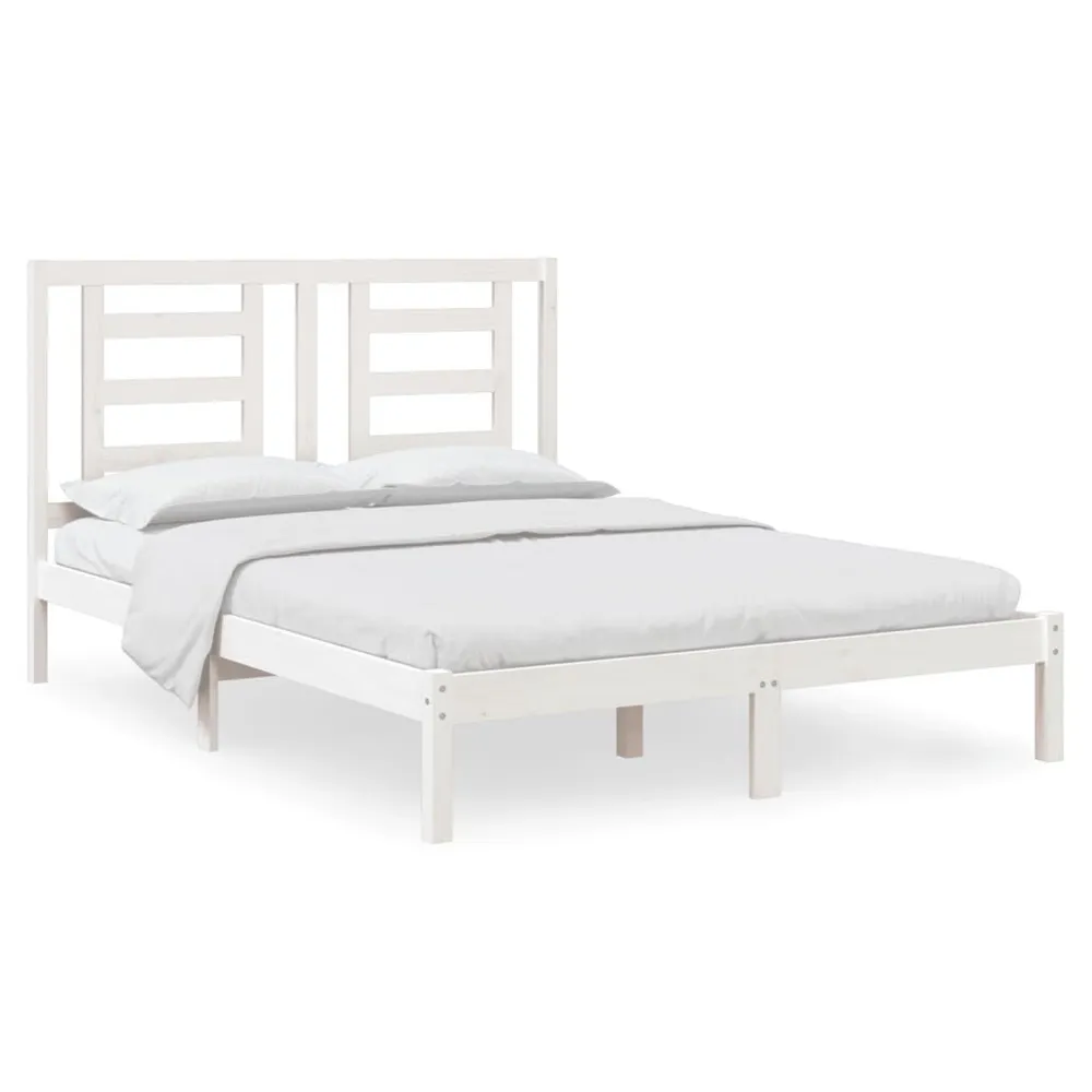 Certificado Anti-Alérgico Cama sem colchão 135x190 cm madeira de pinho maciç branco