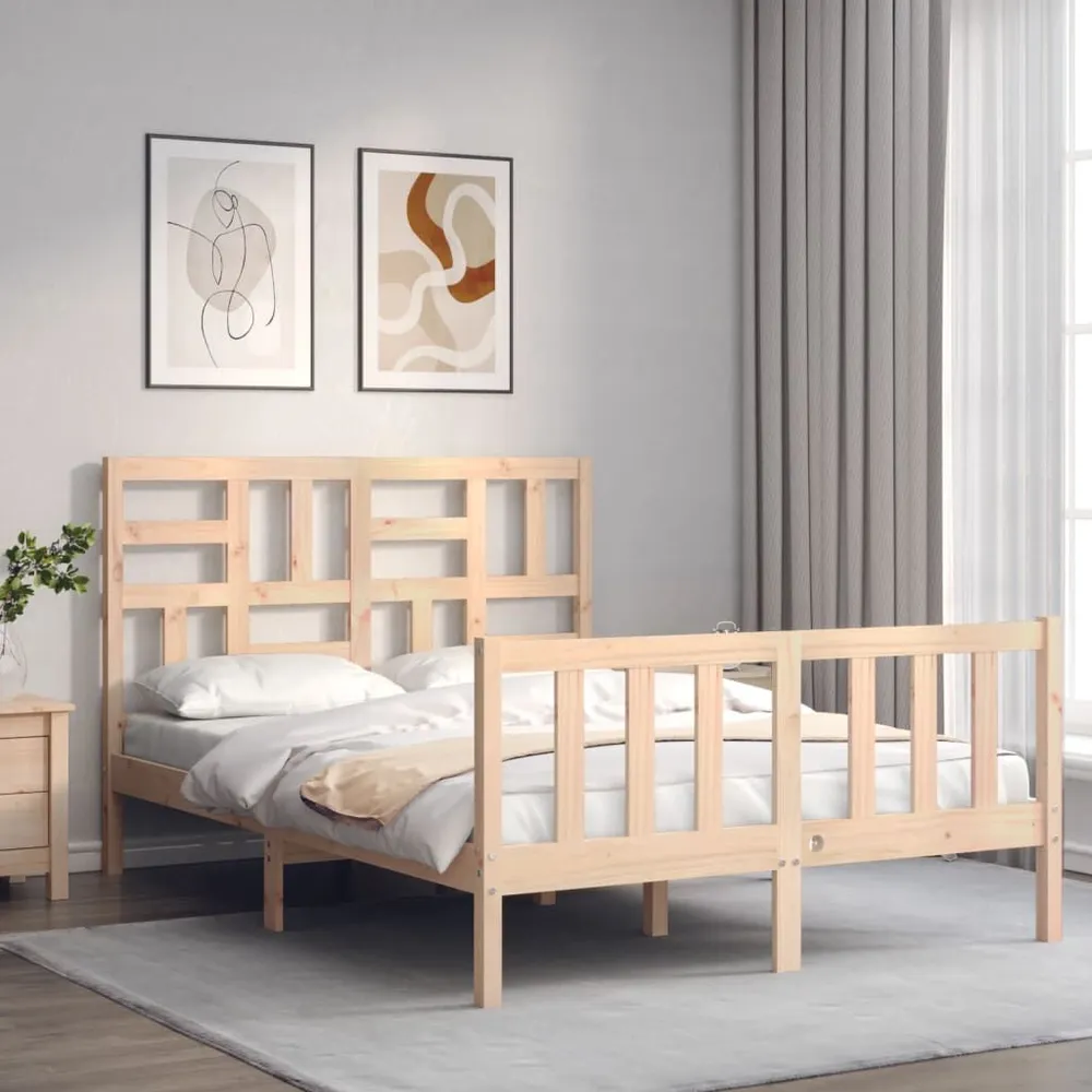 Certificado Anti-Alérgico Cama sem colchão 140x190 cm madeira de pinho maciç