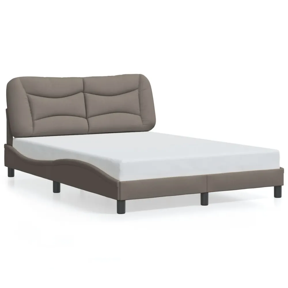 Certificado Anti-Alérgico Cama sem colchão 140x200 cm tecido castanho-acinzentado