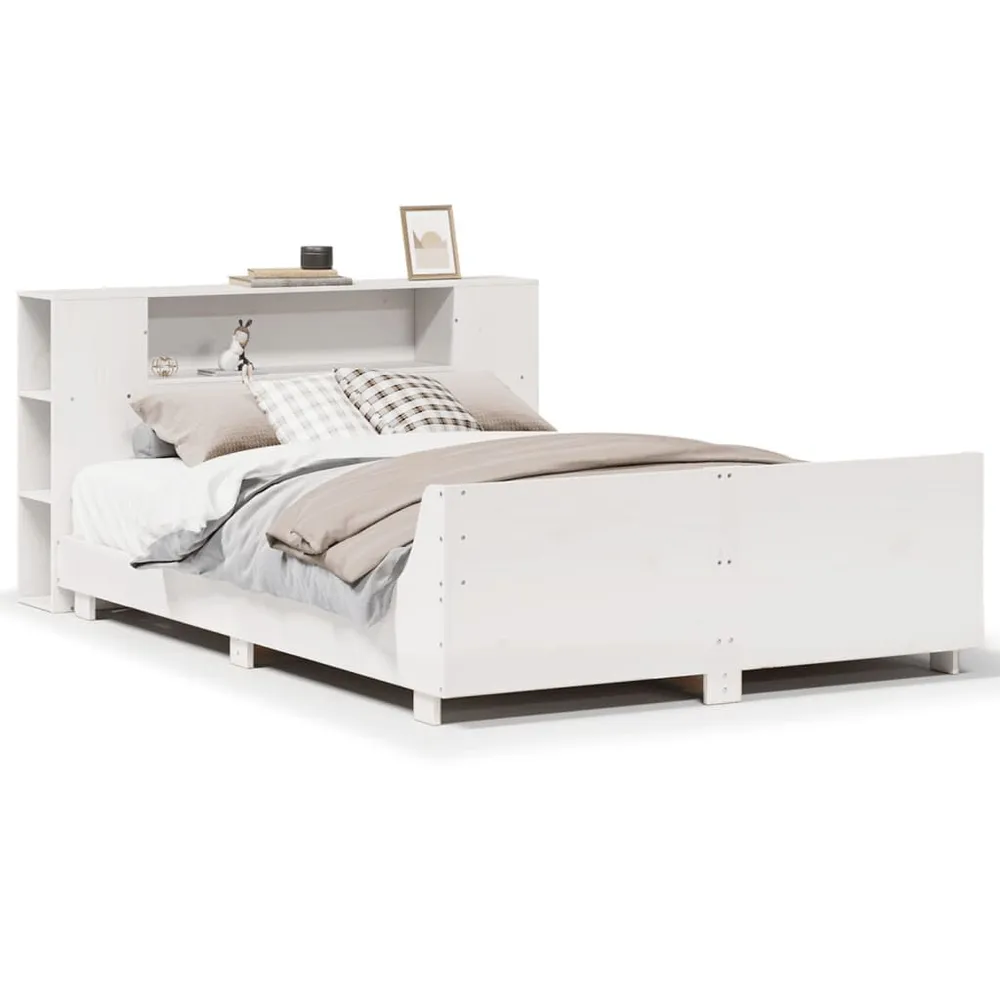Certificado Anti-Alérgico Cama sem colchão 150x200 cm madeira de pinho maciç branco