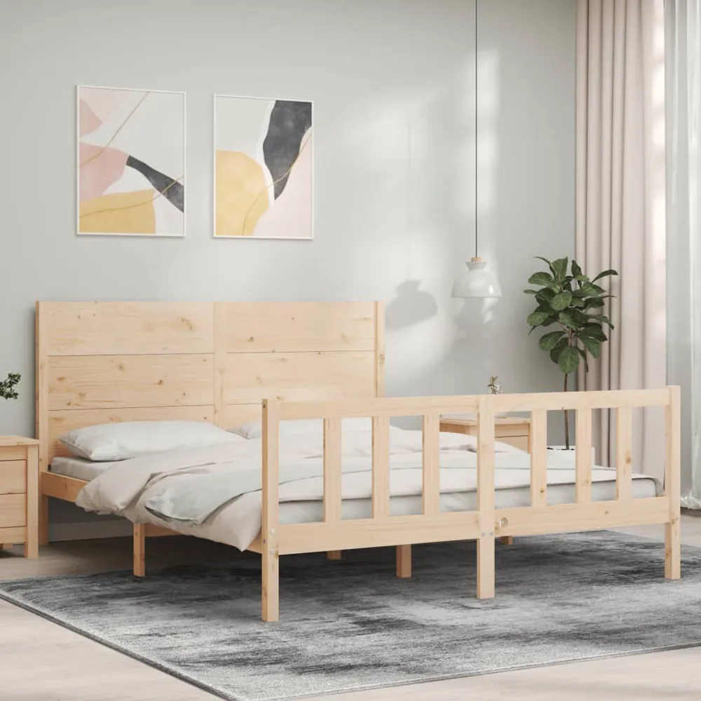 Certificado Anti-Alérgico Cama sem colchão 160x200 cm madeira de pinho maciç