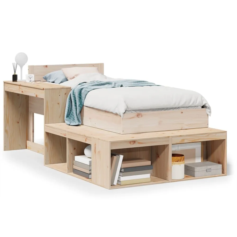 Certificado Anti-Alérgico Cama sem colchão 75x190 cm madeira de pinho maciç