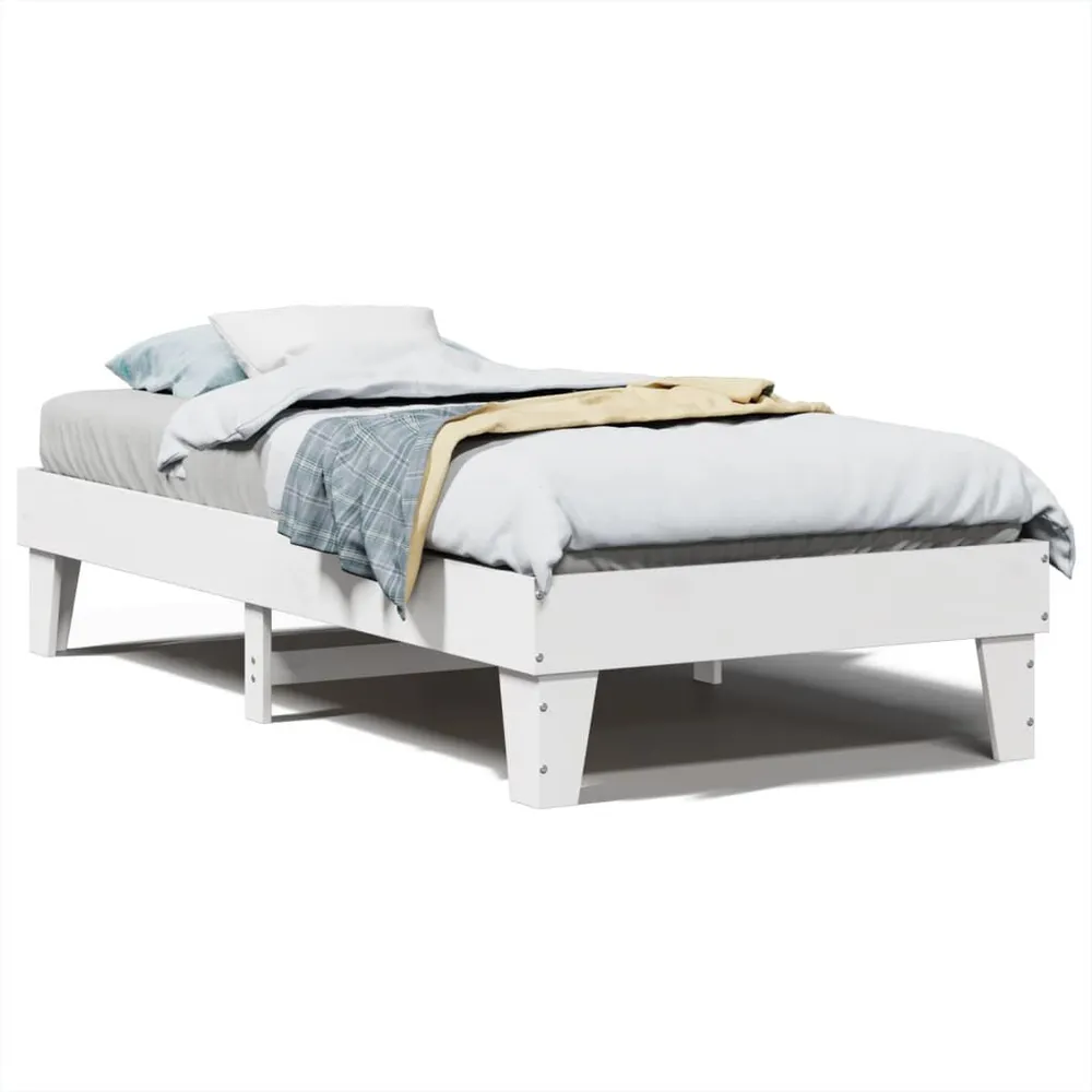 Certificado Anti-Alérgico Cama sem colchão 90x190 cm madeira de pinho maciç branco