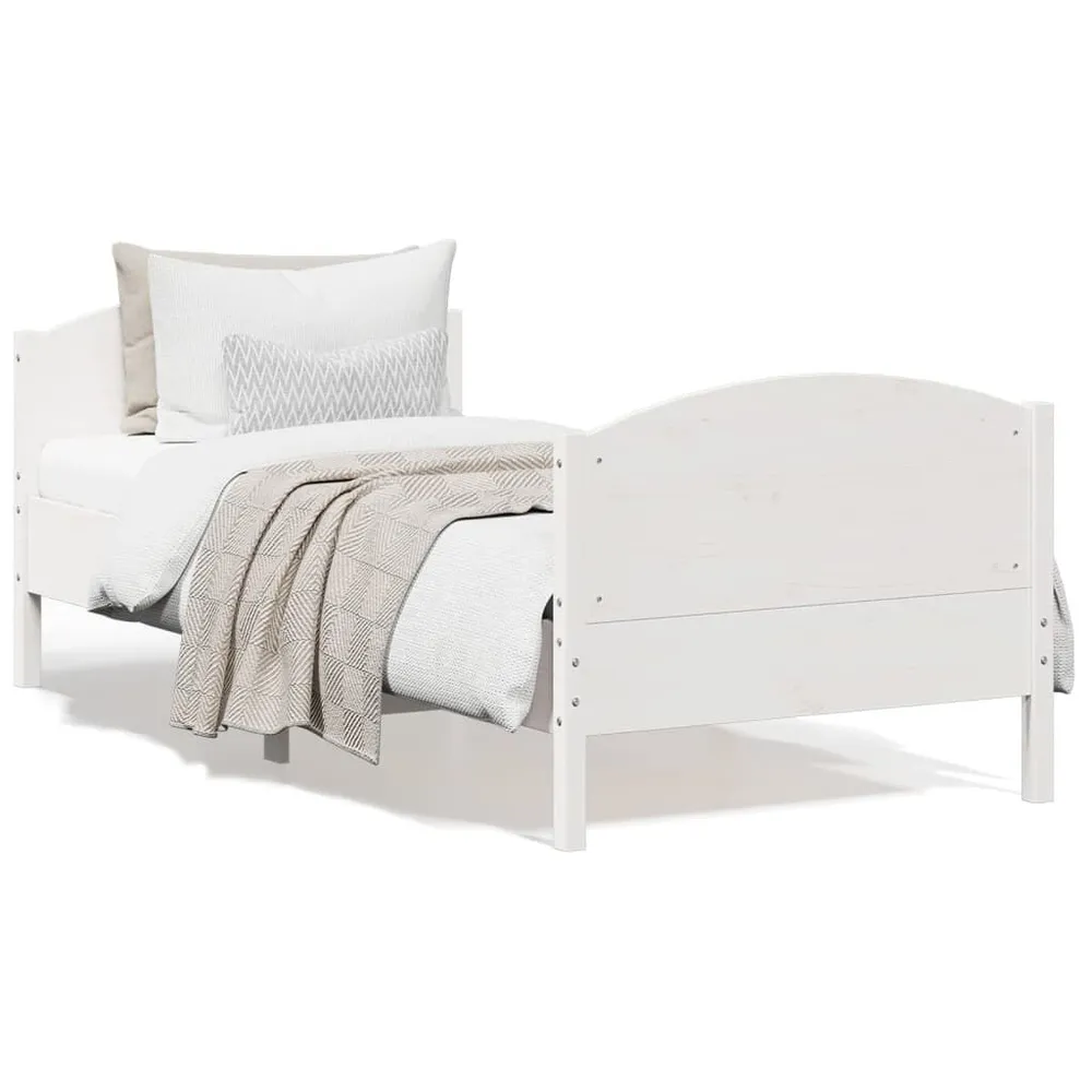 Certificado Anti-Alérgico Cama sem colchão 90x190 cm madeira de pinho maciç branco