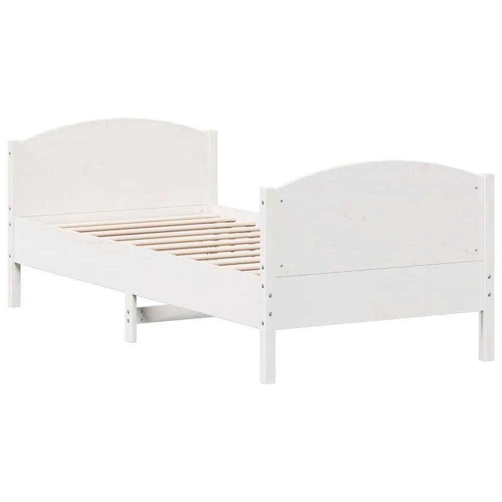 Certificado Anti-Alérgico Cama sem colchão 90x190 cm madeira de pinho maciç branco