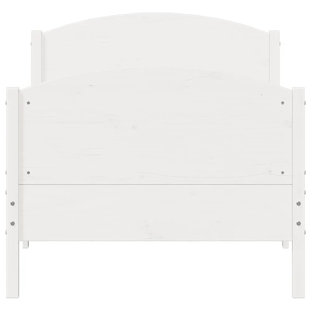 Certificado Anti-Alérgico Cama sem colchão 90x190 cm madeira de pinho maciç branco