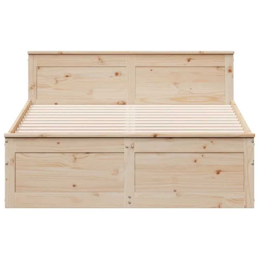 Certificado Anti-Alérgico Cama sem colchão com cabeceira 160x200 cm pinho maciço