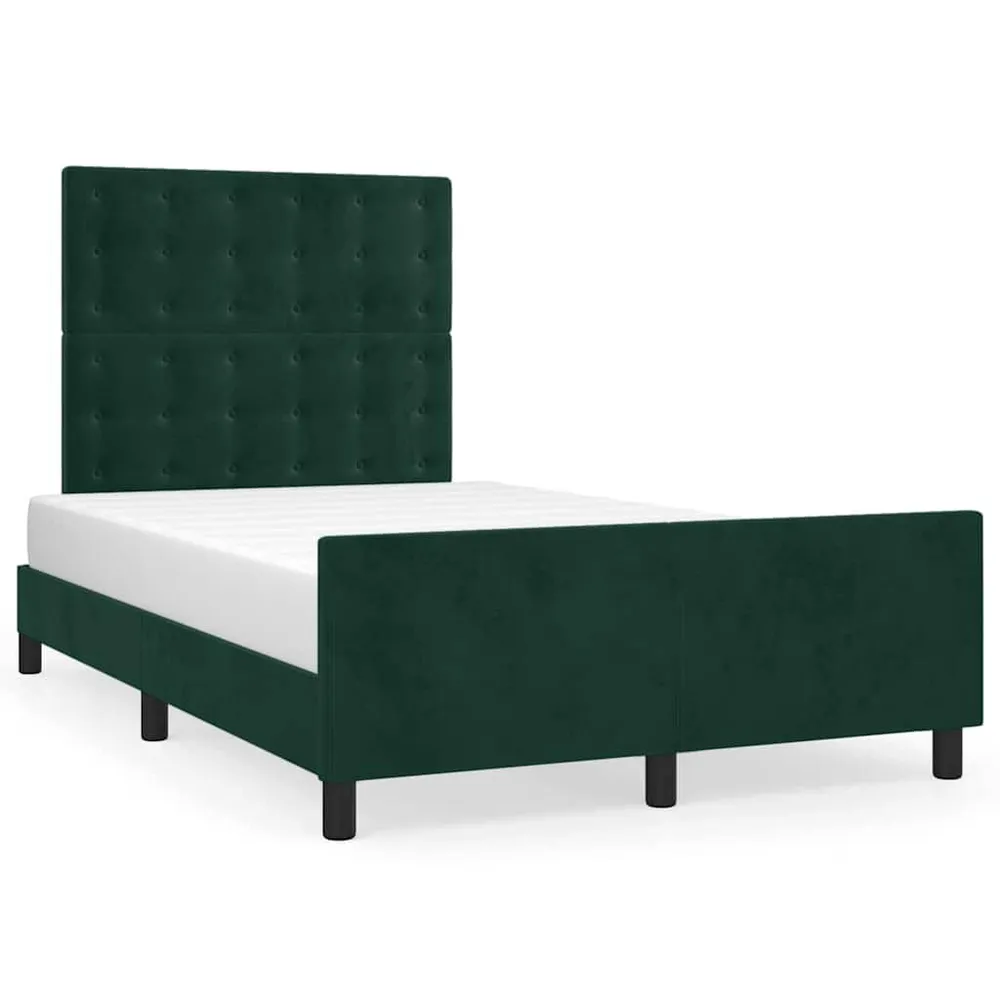 Certificado Anti-Alérgico Estrutura de cama com colchão verde turvo 120x190 cm Veludo