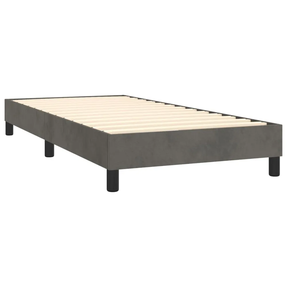 Certificado Anti-Alérgico Estrutura de cama sem colchão 90x200 cm veludo cinzento-escuro