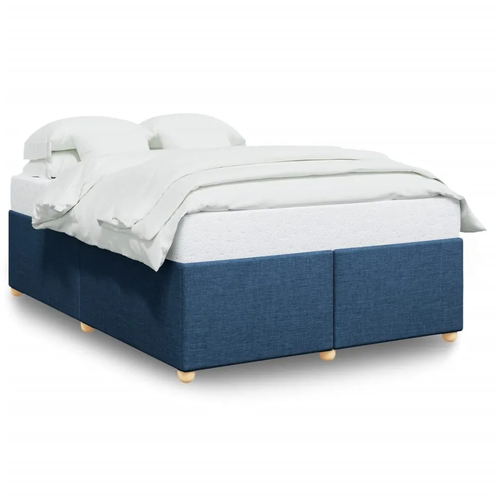Certificado Anti-Alérgico Estrutura de cama sem colchão 140x200 cm tecido azul