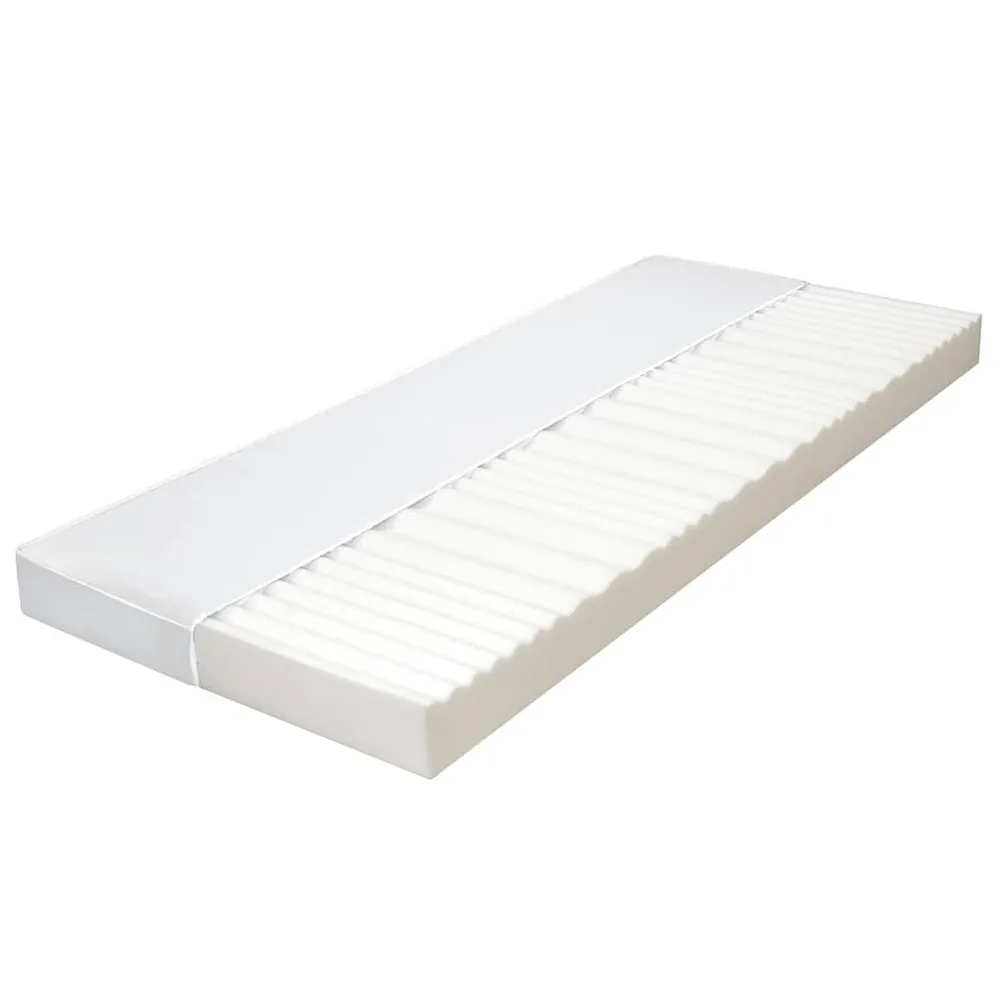 Colchão 100x200 cm 7 zonas espuma PU 10 cm H2 H3 Portátil e Dobrável