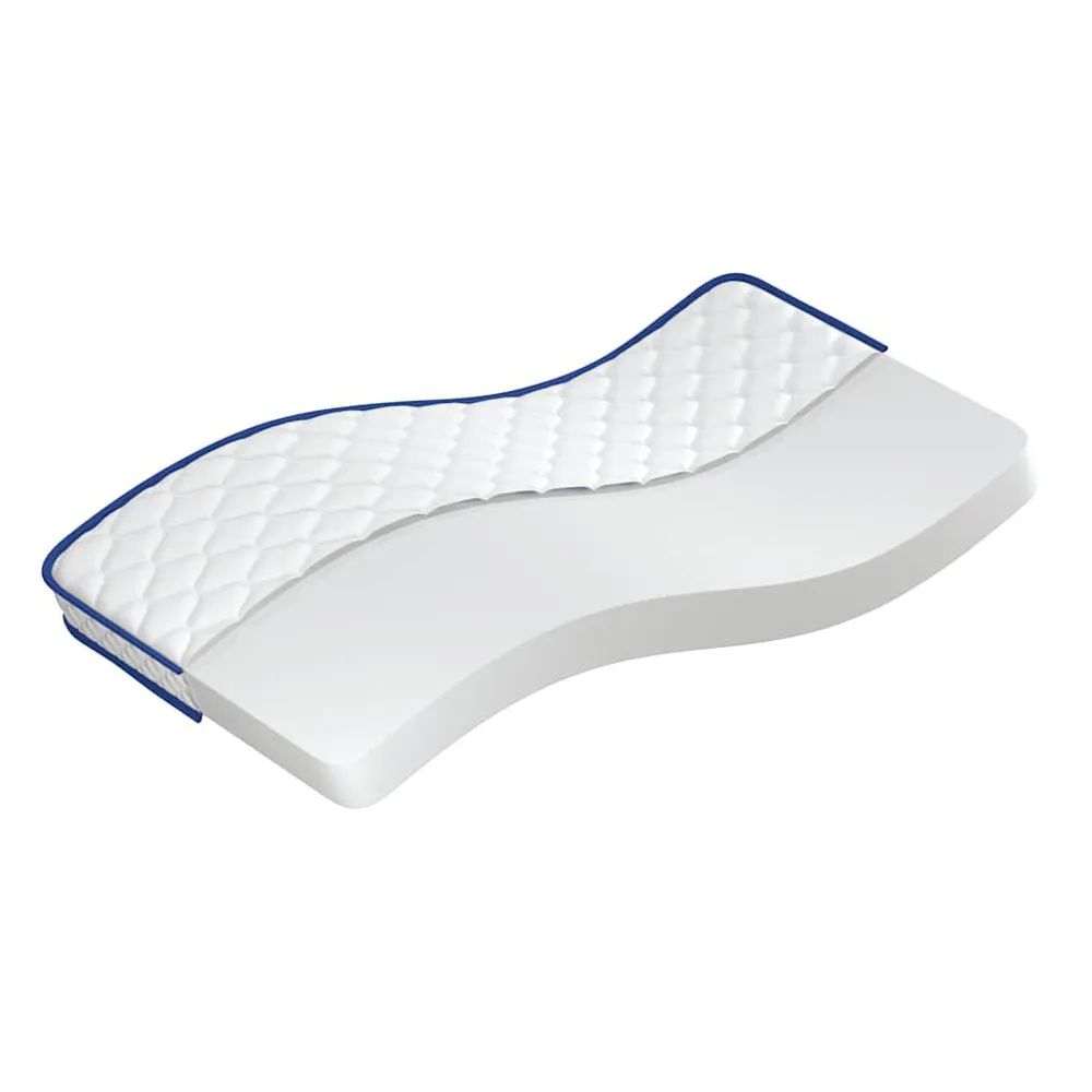 Colchão de espuma de memória 90x190x17 cm branco para Camping e Trilhas