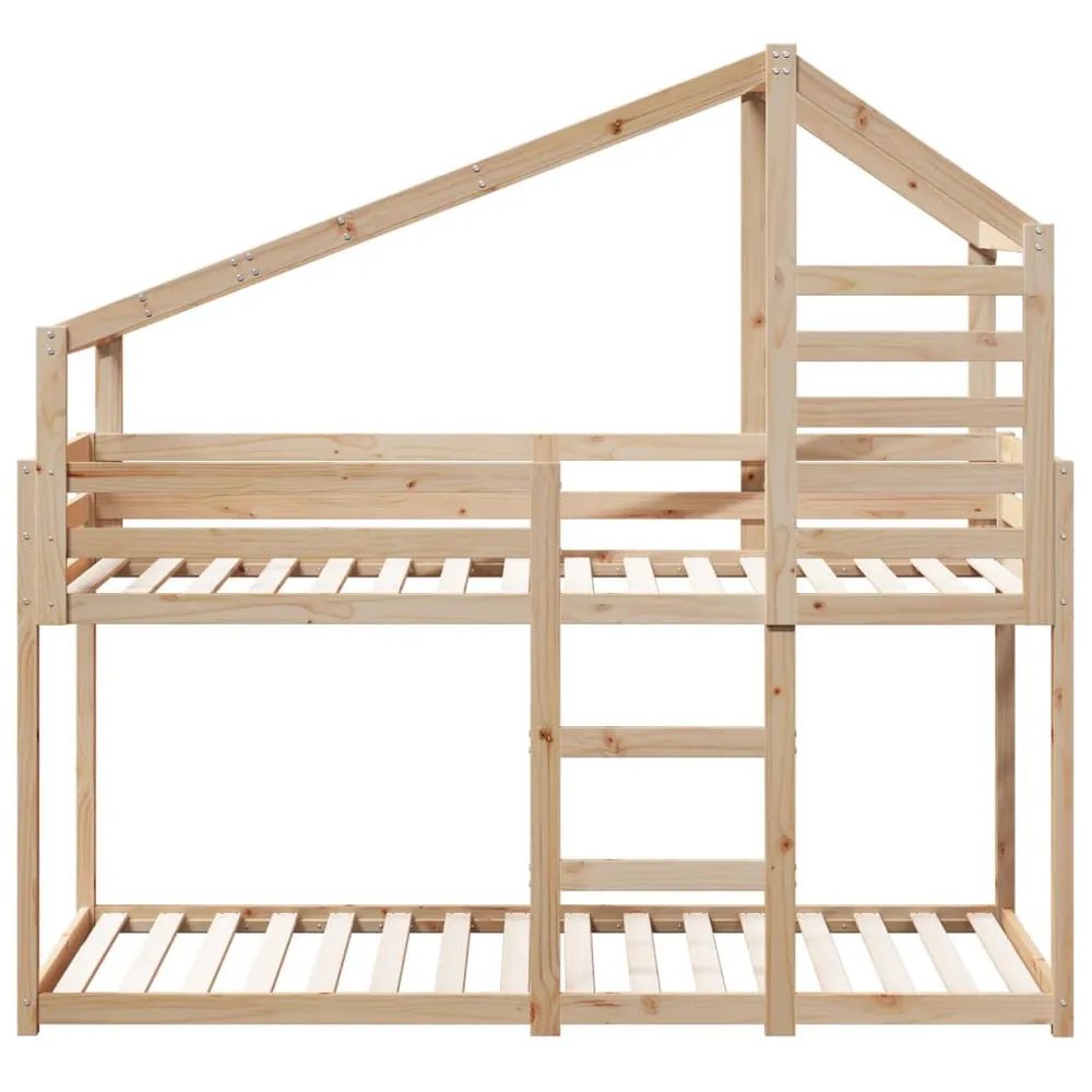 Colchão Inflável Beliche com telhado 75x190 cm madeira de pinho maciç