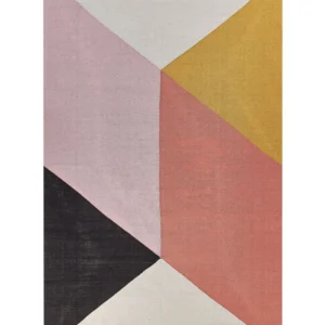 Cotton Area Rug 140 x 200 cm Multicolour NIZIP