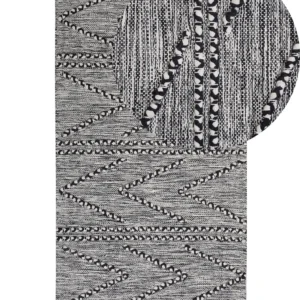 Cotton Area Rug 80 x 150 cm Black and White TERMAL