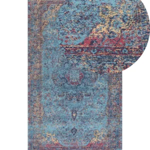 Cotton Area Rug 80 x 150 cm Blue KANSU