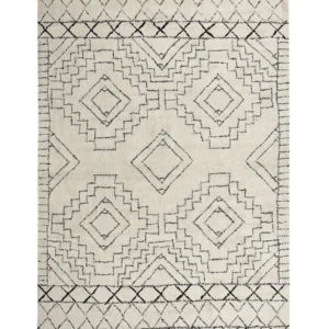 Cotton Area Rug 160 x 230 cm Beige and Carvão ZEYNE