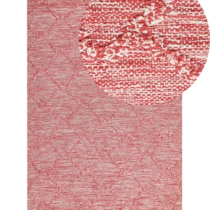 Cotton Area Rug 160 x 230 cm Vinho NIGDE