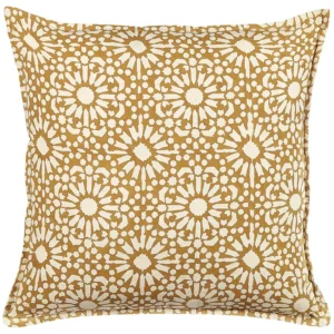 Cotton Cushion Geometric Pattern 45 x 45 cm Bege claro CEIBA