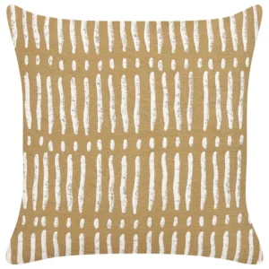 Cotton Cushion Striped 45 x 45 cm Beige and Branco SALIX