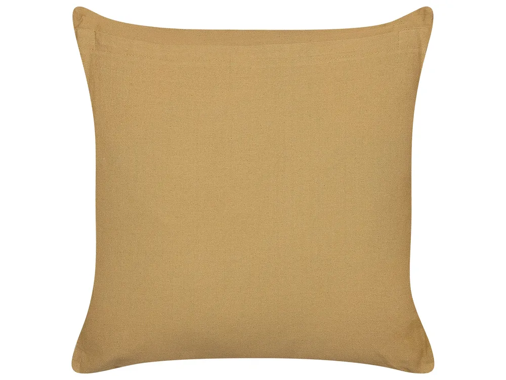 Cotton Cushion Striped 45 x 45 cm Beige and Branco SALIX
