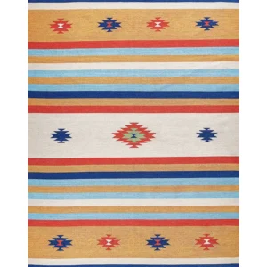 Cotton Kilim Area Rug 140 x 200 cm Multicolour TARONIK