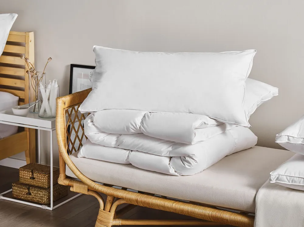 Duck Feathers and Down Bed High Profile Pillow 40 x 80 cm FELDBERG