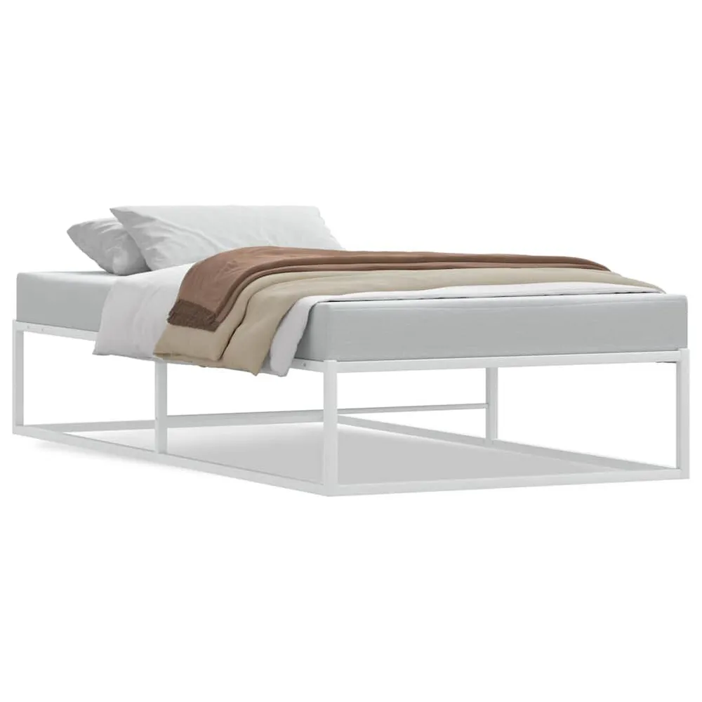 Estrutura de cama sem colchão branco 90x200 cm metálico para Festas do Pijama
