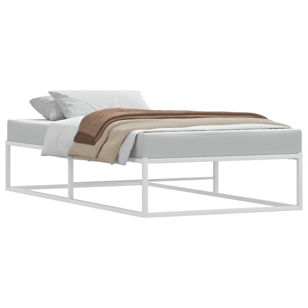 Estrutura de cama sem colchão branco 90x200 cm metálico para Festas do Pijama