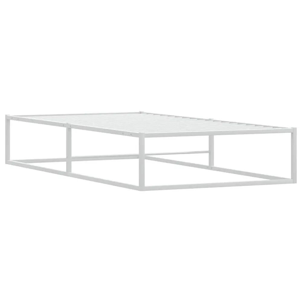 Estrutura de cama sem colchão branco 90x200 cm metálico para Festas do Pijama