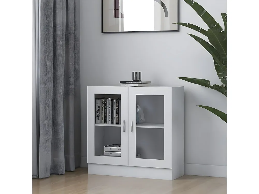 Premium Impermeável Armário vitrine 82,5x30,5x80 cm contraplacado branco